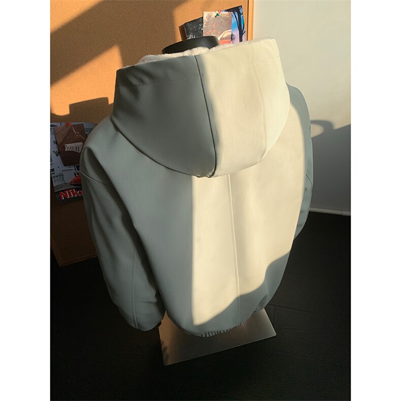 网图美式高街座山雕连帽pu皮棉衣男女加厚毛绒外套9175-P108特,男装皮衣,电商B380（原B361）