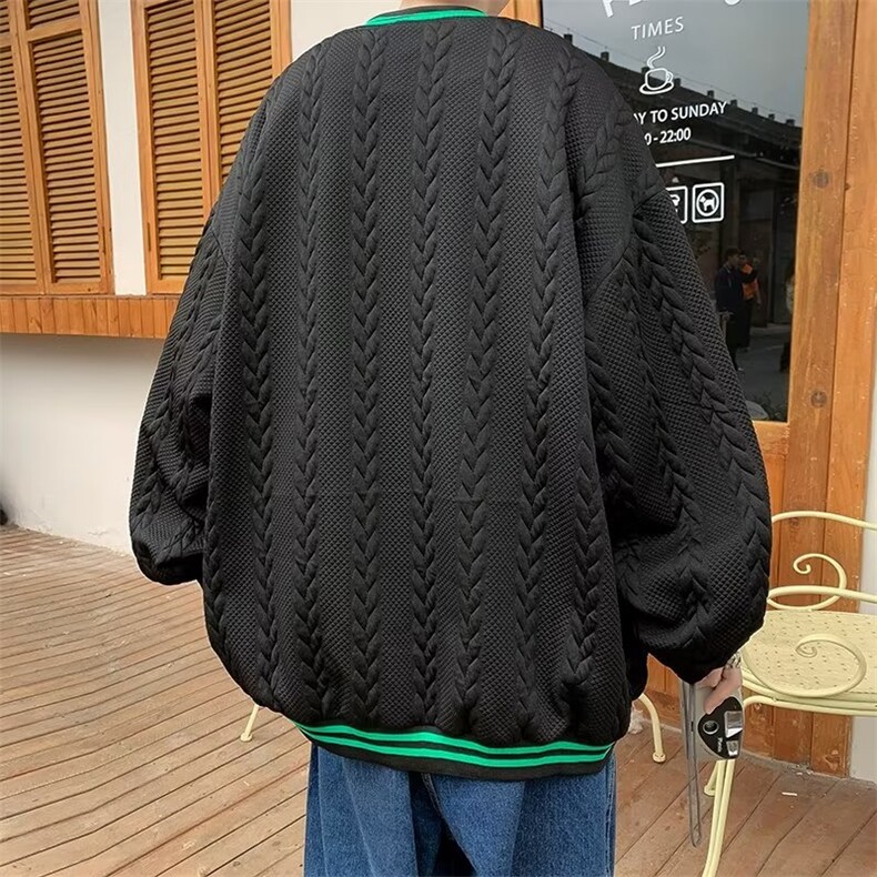 男春季2023新款长袖夹克外套提花棒球服外套L7502P55,男装夹克,星座1116-2
