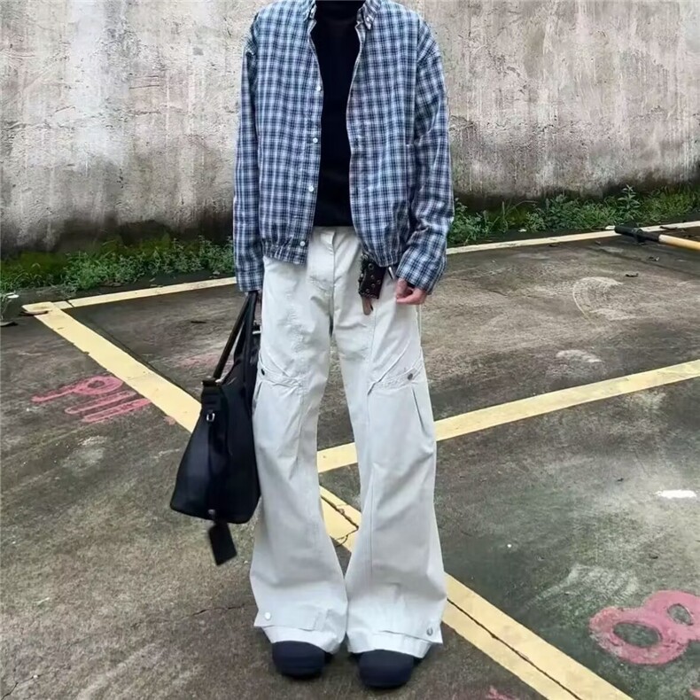 日系流行慵懒潮流原宿气质简约牛仔裤新款文艺时尚ins百搭,女装休闲裤,星座1210-1