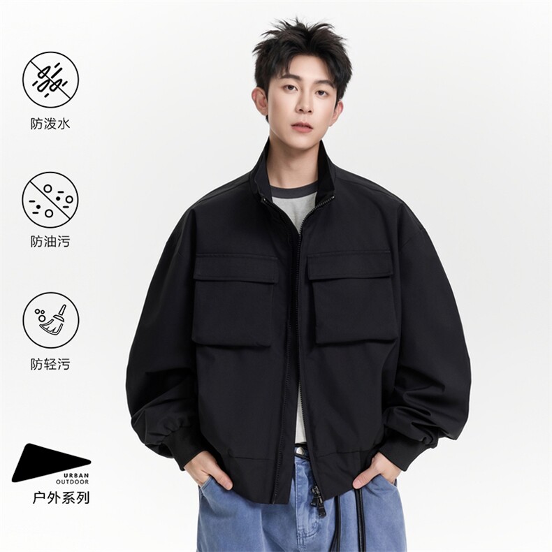 男生2025新款帅气潮流秋季夹克2025新款工装宽松潮牌JS5608-P78,男装夹克,星座610（原A335）