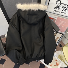 美式高街解构毛领连帽棉服男女cleanfit宽松潮流棉衣M0276-P140，男装棉衣，星座308B-2