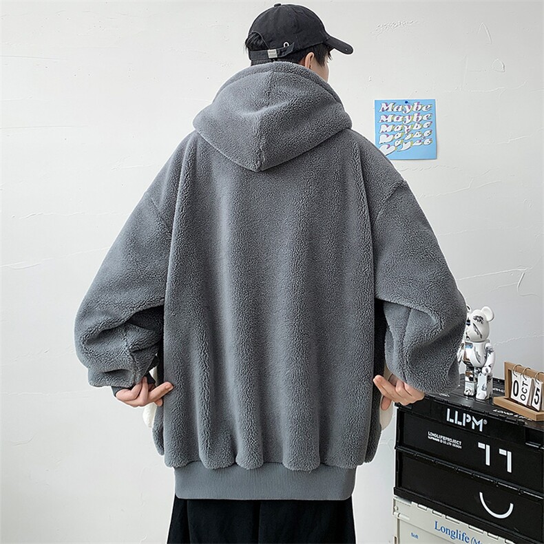 冬款加绒加厚棉衣绒里羊羔绒设计感连帽外套男士922-P110控价158,男装棉衣,电商A441-1