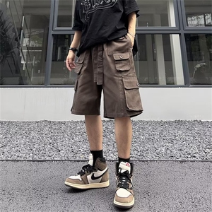 多口袋工装短裤男夏季新款美式工装短裤 P40图片