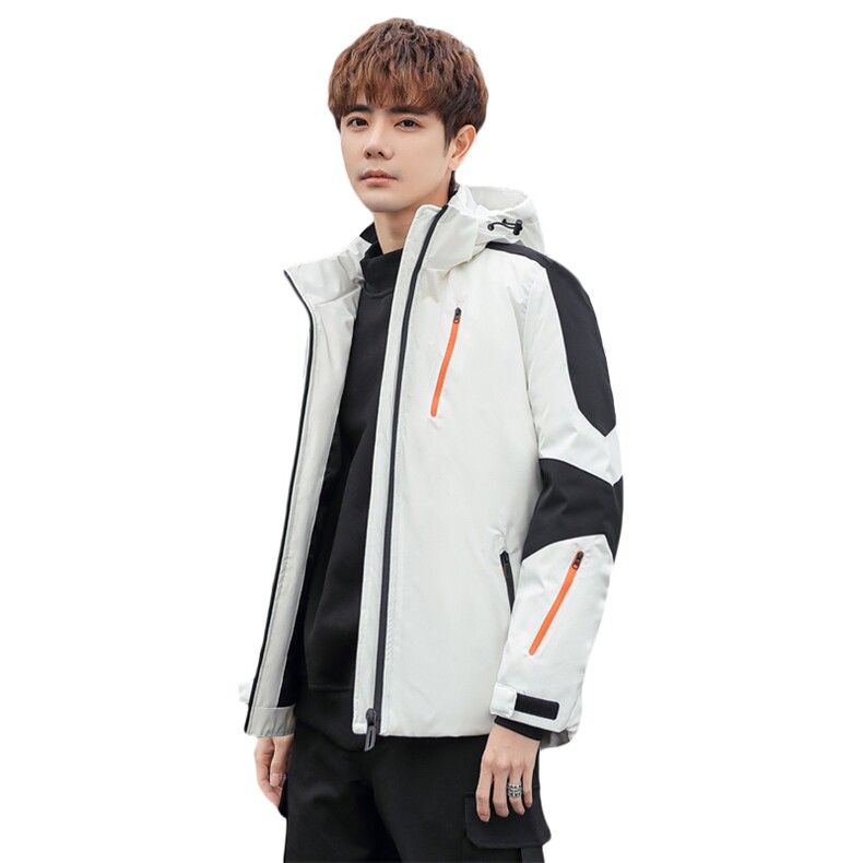 现货外贸侧飞图立领光板团体服班服宽松韩版情侣学生外套羽绒服,男装羽绒服,星座301D-5(原星座1415）