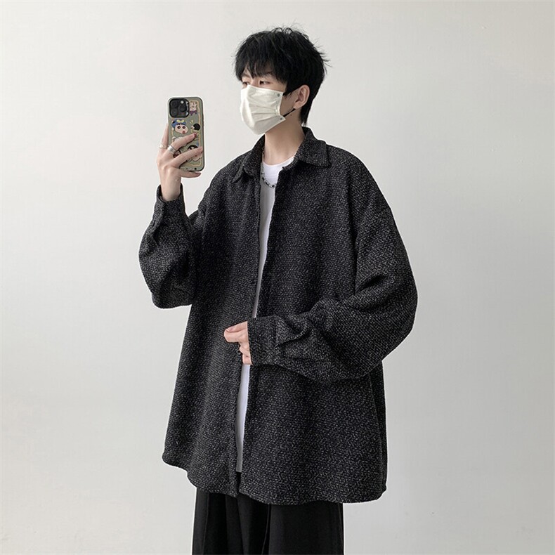 宽松厚款长袖衬衫男KD624-P30,男装衬衫,电商D312-1