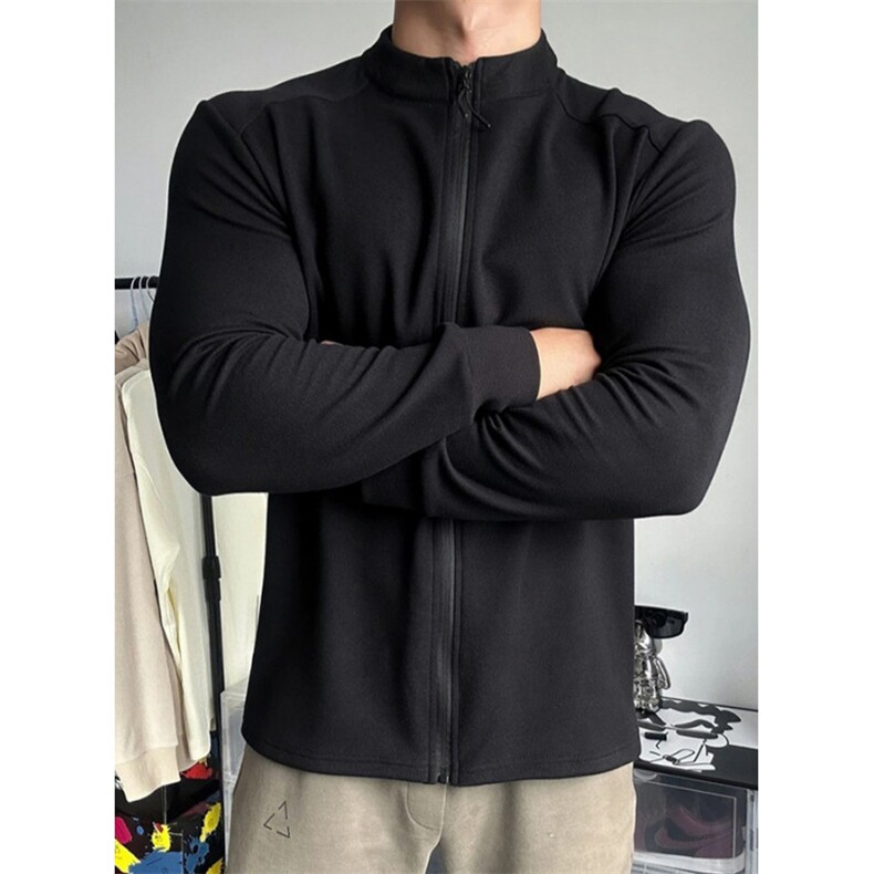 德绒开衫外套男秋冬健身运动训练服修身保暖长袖打底衫WE73,男装T恤,星座1116A（原606A-3）