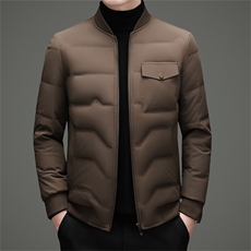 2025冬季脱卸领50绒子白鸭绒羽绒服外套中年男装加厚羽绒服夹克，男装夹克，钱塘723