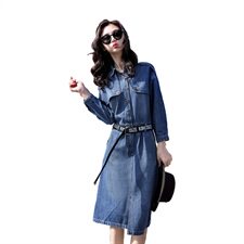 吊带潮流简约个性显瘦修身百搭口袋2021年秋季连衣裙排扣，女装连衣裙，钱塘布衣