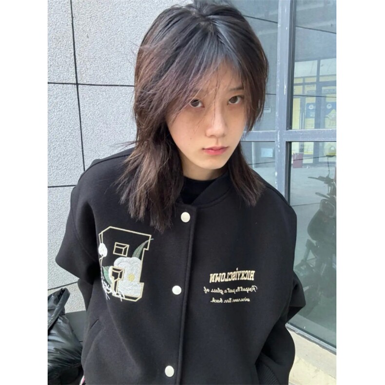 J9831-P73原版质量毛呢面料/有内里休闲棒球服夹克外套图片
