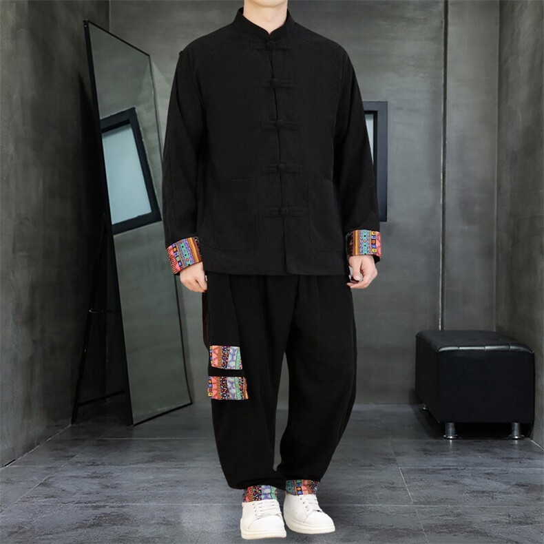 男士外套灯芯绒夹克套装盘扣立领风XZ1512-2502套装-P130,男装夹克,星座1512