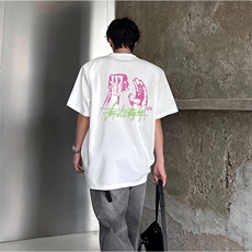 抖音得物供货210克现货宽松纯棉美式潮牌印花落肩袖纯棉T恤AT2168，男装T恤，电商A443