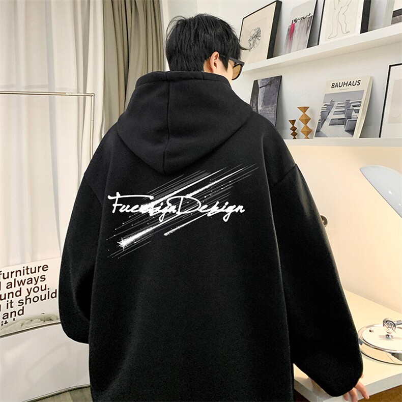 抖音得物二开现货供应春装重磅美式高街宽松连帽卫衣DL3003,男装卫衣,电商A486-1
