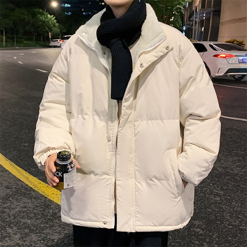 ！2023秋冬新款男士加绒加厚纯色棉衣简约棉服外套MY100特P75,男装棉衣,电商B220