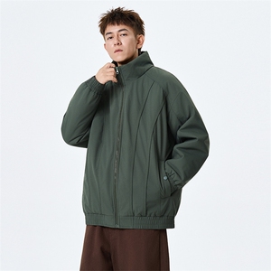 现货美式休闲加厚雪山棉衣夹克外套立领纯色三防户外工装棉服图片