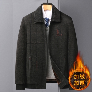 2023新款男士雪尼尔加绒加厚外套男装休闲中年衣服 BD111-P145图片