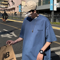 DX17098-P20纯棉短袖t恤男大码半袖打底衫宽松体恤衫港风，男装T恤，电商A040