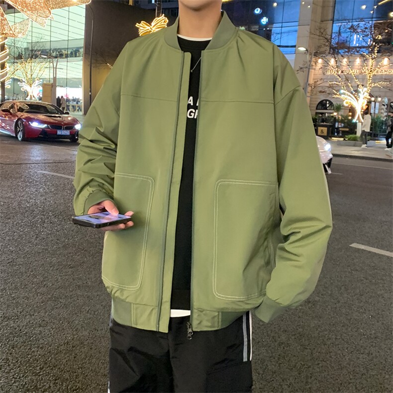 棒球服外套男春季美式vintage潮牌男装宽松飞行员夹克JK170-P73,男装夹克,星座308B-2