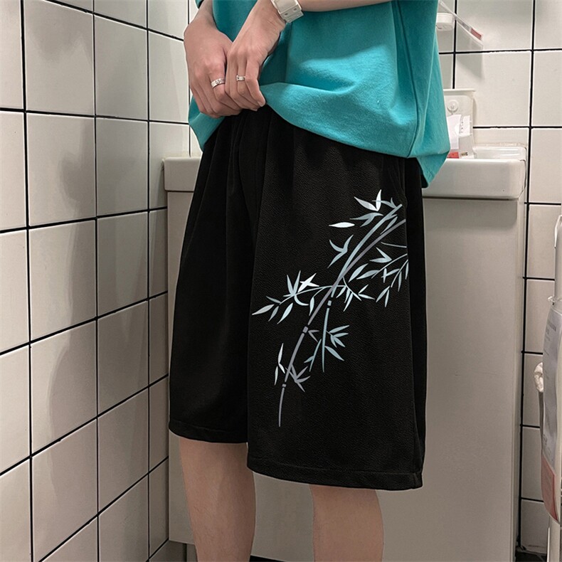 冰丝短裤男士大码宽松休闲五分裤男运动中裤MK37393-P15,男装休闲裤,电商A040
