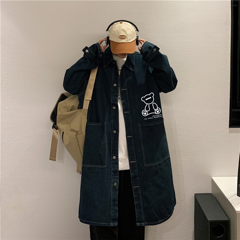 FY5001-80限价118M-5XL有加绒cityboy日系风衣长款大码宽松过膝,男装风衣,星座116