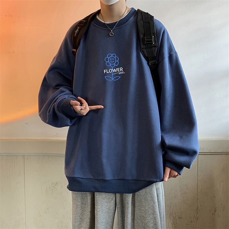 圆领卫衣男大码加厚加绒长袖t恤男S6274-P28,男装卫衣,电商A040