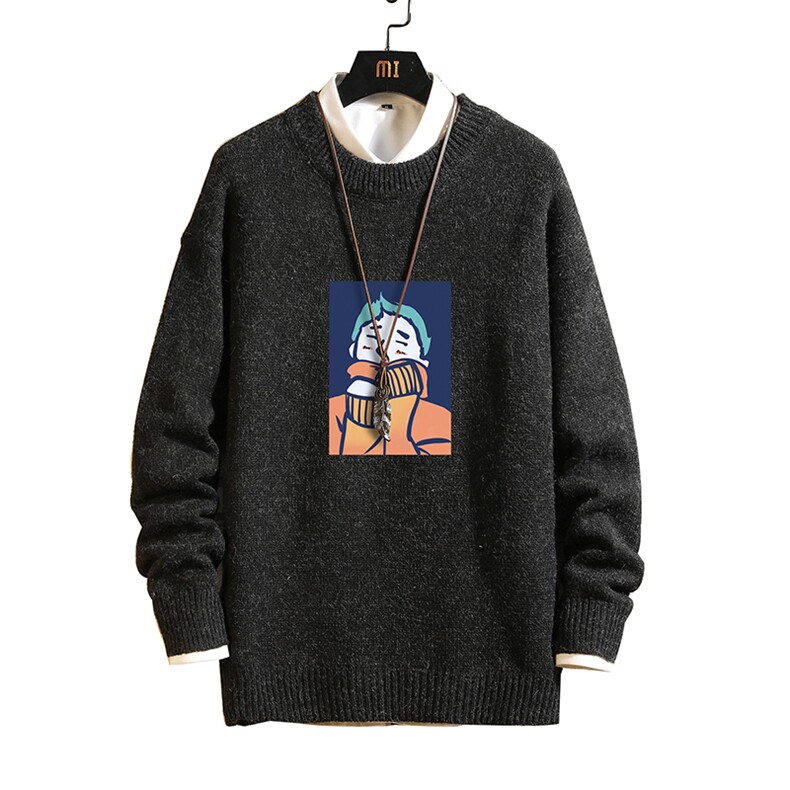 M19042-P45加绒款-P65加厚加绒毛衣男大码毛线衣男针织衫砖墙,男装针织衫/毛衣,电商A040A