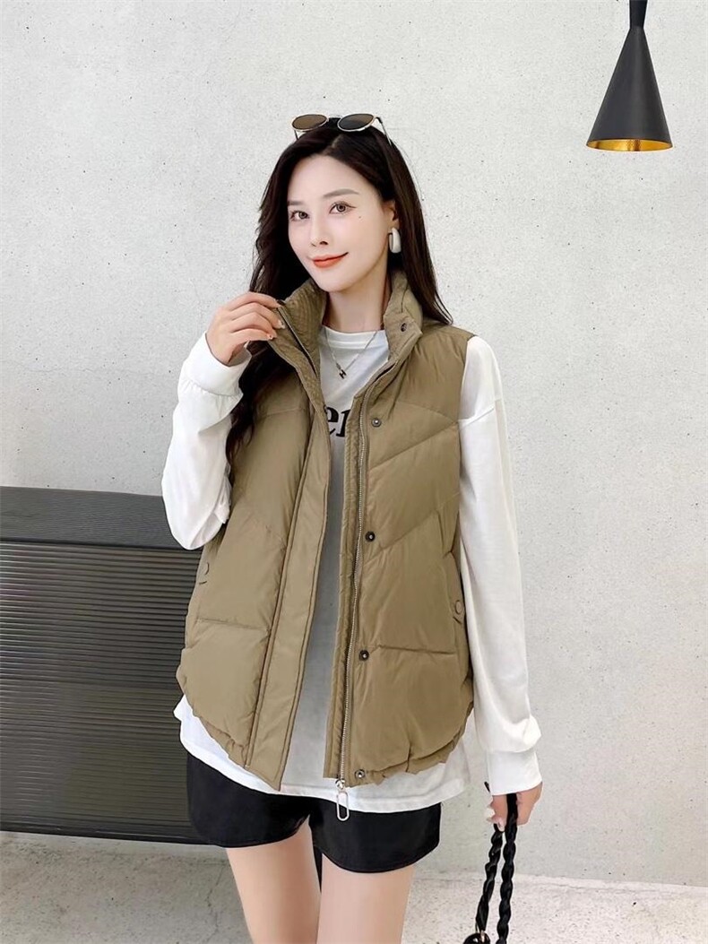 冬款羽绒休闲补单款马甲，女装马甲，名门秀
