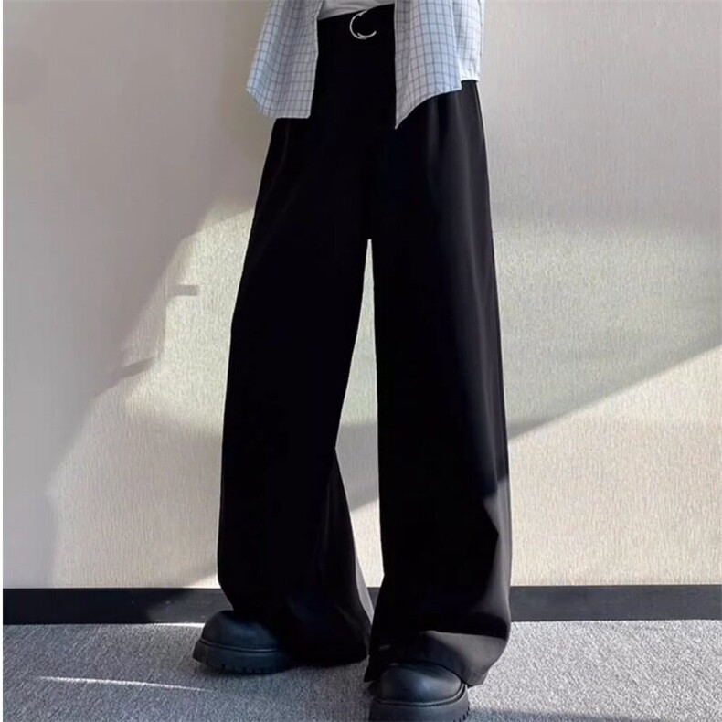 小众垂感西装裤男款直筒休闲裤子宽松阔腿微喇叭长裤KF12,男装休闲裤,星座1116A（原606A-3）