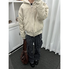 cleanfit座山雕加绒外套男款秋冬季美式复古帆布加厚连帽夹克棉服，男装棉衣，星座603-2