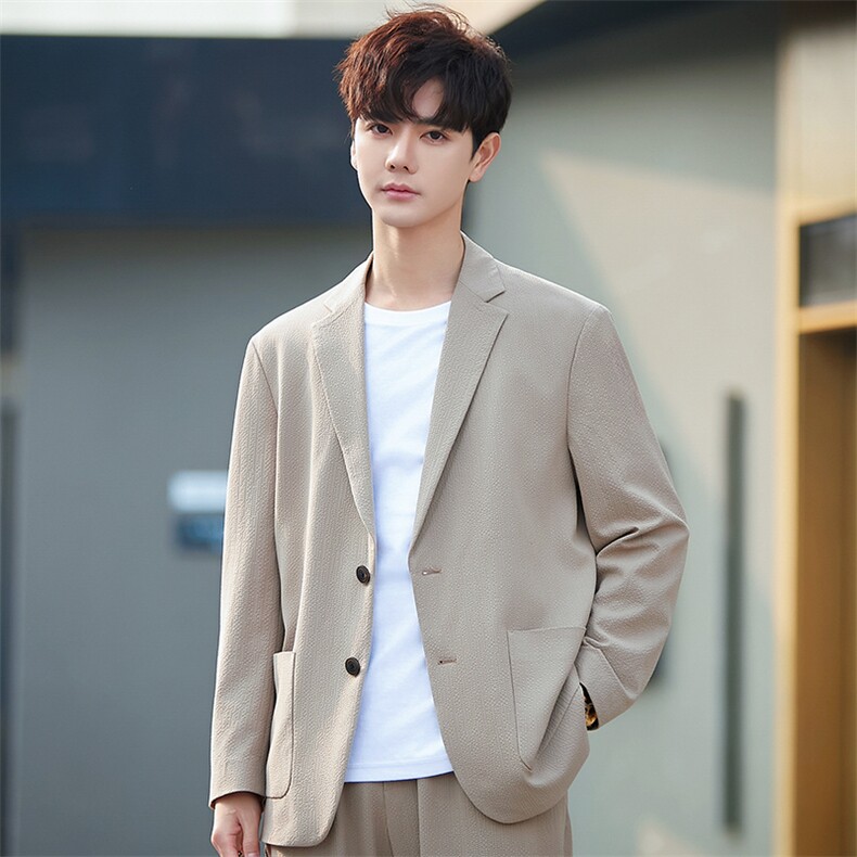 2025春秋款高端休闲西装男士宽松休闲简约西服外套X861-P240控308图片