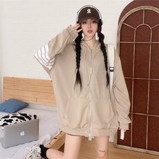 秋装贴布双拉链开衫卫衣女外套连帽卫衣女秋季新款E672-P40，女装短外套，星座911-2(原星座613-2）