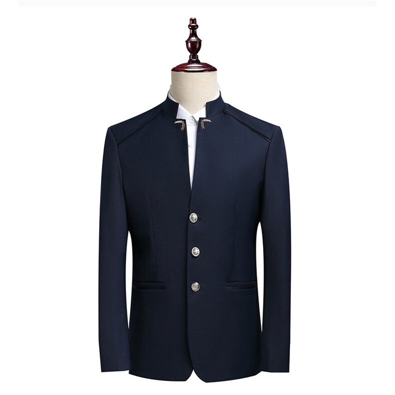 XZ8616P85男装西服套装风青年时尚休闲复古立领单排扣西装套,男装西服,星座510A-2