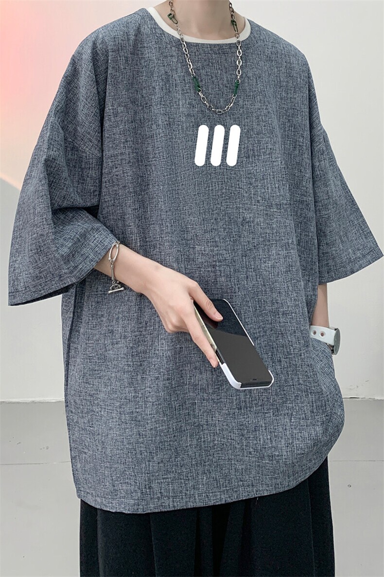 风复古亚麻短袖男棉麻t恤男半袖ZT71436-P35,男装T恤,电商A040