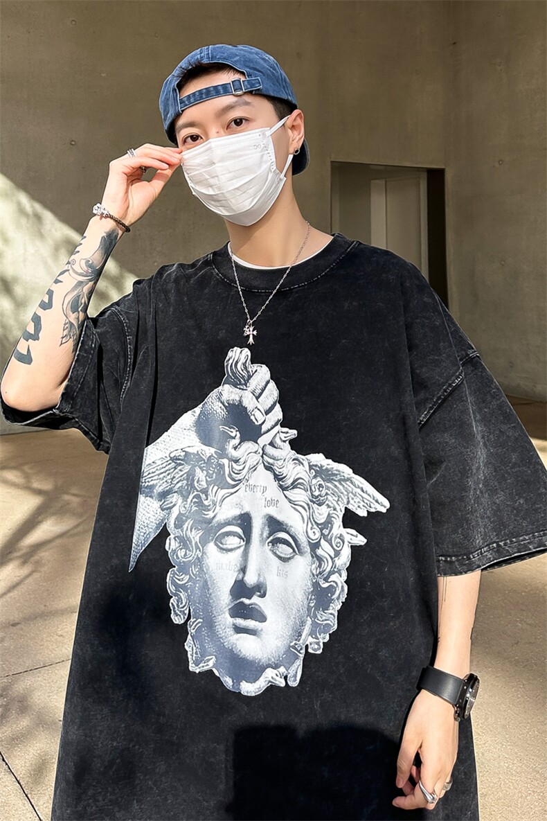 重磅美式复古水洗短袖t2023新品B359-TS2312-P40,男装T恤,电商B359