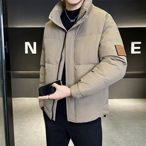 新款男士小立领羽绒服夹克加厚防寒309B-3-81066-P190图片