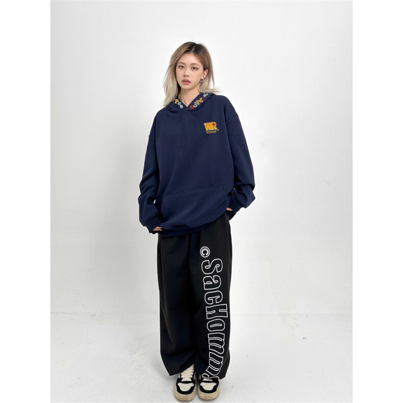 1506-1/WW061/P48工艺刺绣连帽卫衣男新款时尚宽松上衣,男装卫衣,星座1506-1