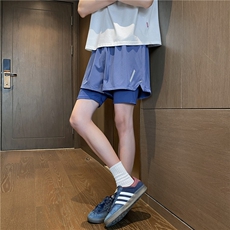 抖音品质假两件速干内衬凉感休闲运动短裤B315-K25536-特p36控68，男装牛仔裤，电商B315