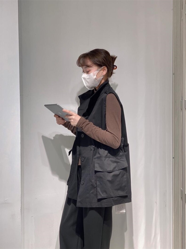 立领马甲，女装马甲，驿谷