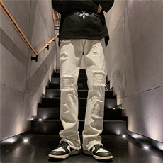 美式牛仔裤男春秋新款休闲直筒裤NC018P43，男装牛仔裤，星座1116-2