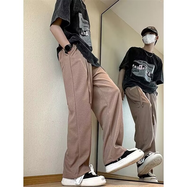 休闲裤男韩版潮流高街帅气2026春夏季新款ins宽松阔腿裤K3533-P30,男装休闲裤,星座412