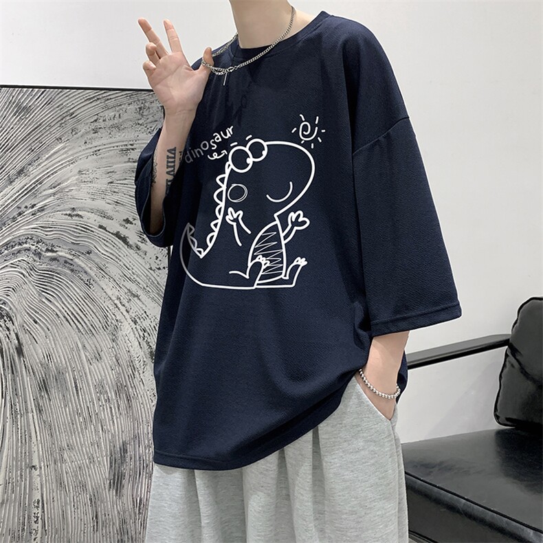 Q11172-P30春夏季七分袖t恤男大码五分袖男短袖中袖大皂风,男装T恤,电商A040