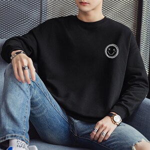 2026春季新款男装现货潮流笑脸印花卫衣休闲百搭男士大码F066-P16,男装卫衣,星座1816-2（原1210–2）