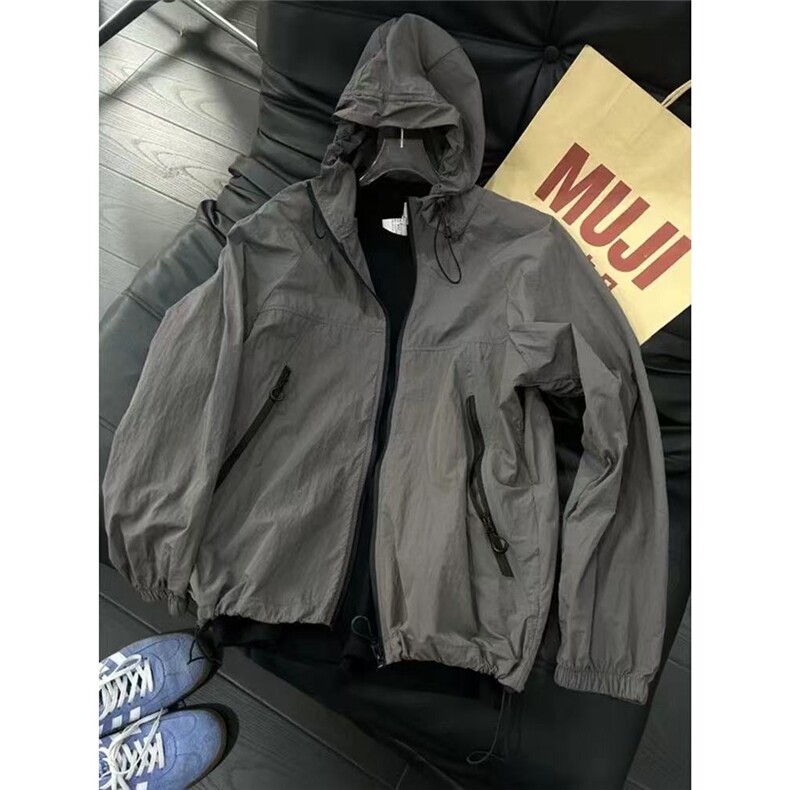 UPF50+冰丝防晒衣男夏季薄款户外防紫外线骑行服透气速干连帽外套，男装防晒衣，星座1210-1