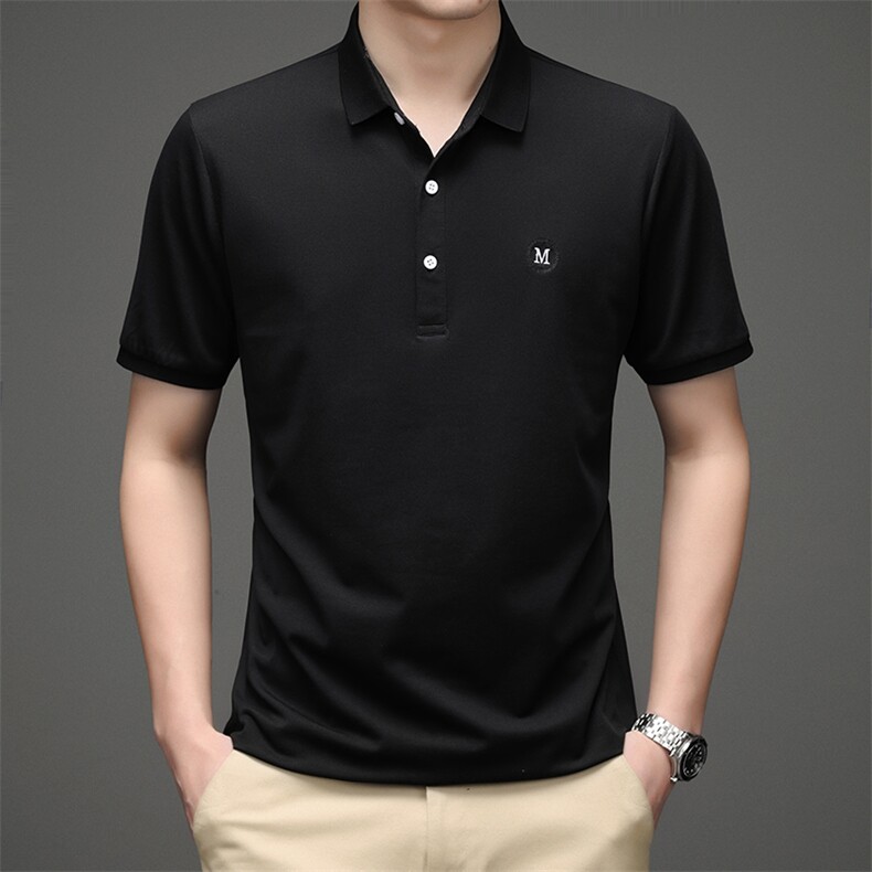 D208989男式2023年夏季新款短袖T恤青年休闲修身翻领体恤P53，男装T恤，电商B360