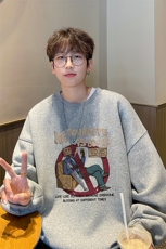 ！圆领卫衣男装港风长袖T恤男外套男WY154-P28，男装卫衣，电商B367