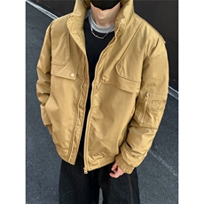 新款工装棉服男士飞行员夹克夹棉外套潮流立领棉衣JKM5020，男装夹克，星座516A