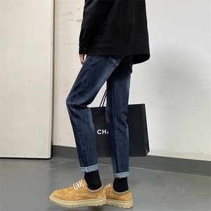 男士小脚修身蓝色牛仔裤韩版潮流弹力显瘦裤子B381-2/505/P58图片