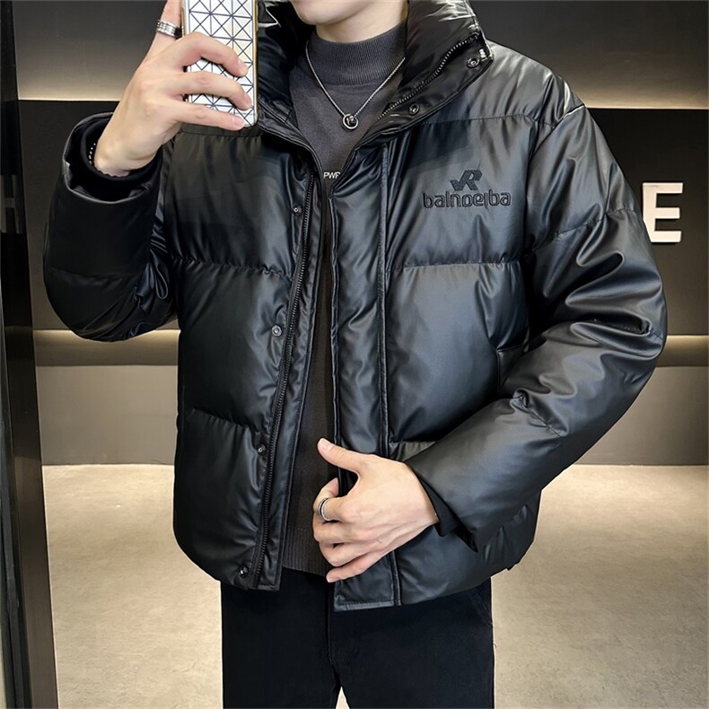 高品质新标90白鸭绒冬季新款店主风纯色刺绣羽绒服男23857-P300图片