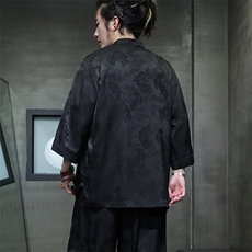 2025夏季新款风宽松休闲大码七分袖衬衫上衣CS100-P55，男装衬衫，电商A008
