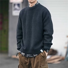 1506-1/MM101/P52圆领毛衣针织衫男潮牌帅气男士气质修身上衣，男装针织衫/毛衣，星座1506-1