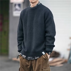 1506-1/MM101/P52圆领毛衣针织衫男潮牌帅气男士气质修身上衣图片